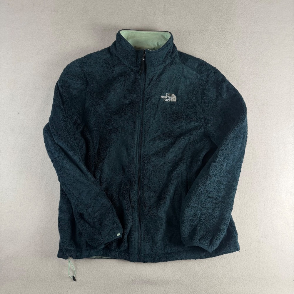 The North Face Osito Full Zip Fleece Jacket Teal Blue Womens XL Regular